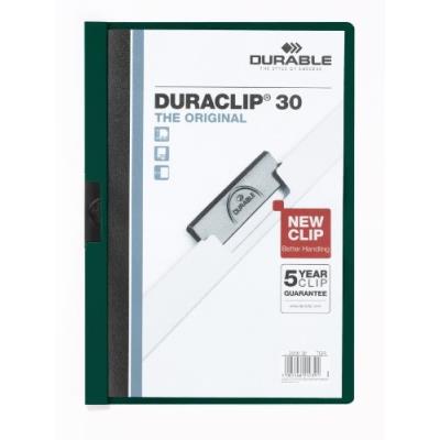 DURABLE  Duraclip 30 Chemise de pr&eacute;sentation &agrave; clip Vert p&eacute;trole