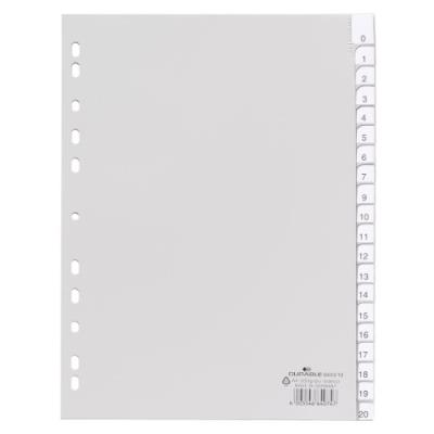 DURABLE  Intercalaires en plastique, A4, en polypropyl&egrave;ne, - Lot de 4
