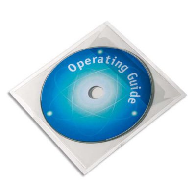 DURABLE  Pochette autoadh&eacute;sive POCKETFIX CD/DVD, transparent