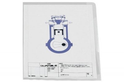 GENERIQUE DURABLE Pochettes-coin, A4, en PP, 0,12 mm, transparent