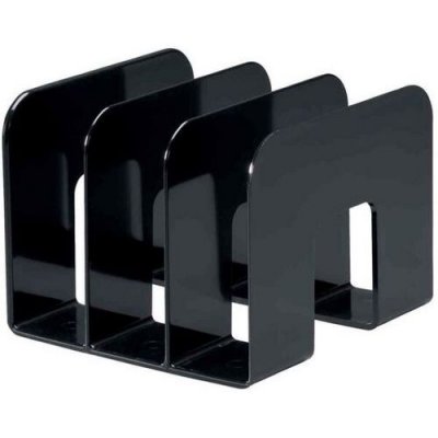 DURABLE  Porte-revues TREND, plastique, 3 compartiments, noir