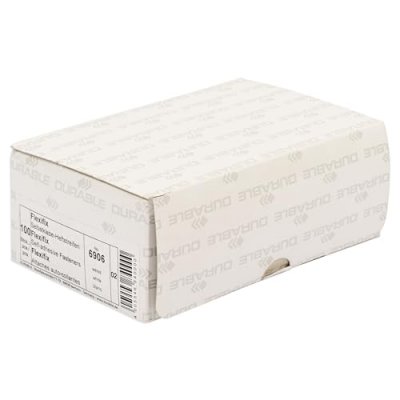 DURABLE  - Relieur Archive A Lamelle Auto Adhesif Blanc - Boite De 100