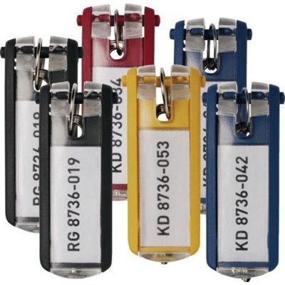 DURABLE  - Schl&uuml;sselanh&auml;nger key clip 2,5x7cm farb.sortiert 6 St&uuml;ck