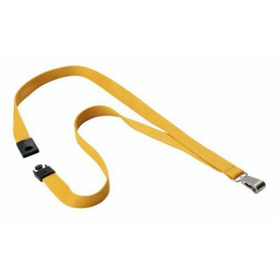 DURABLE  SOFT COLOUR Lacet textile avec mousqueton Ocre