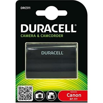 DURACELL  1600mah Canon Bp-511 Bp-512 Lithium Battery Argent&eacute;