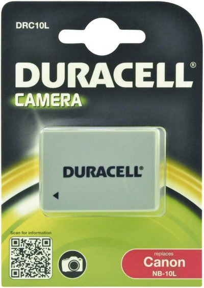 DURACELL  Canon Nb-10l 950mah 7.4v Lithium Battery Argent&eacute;