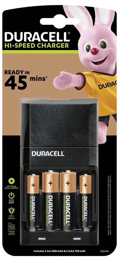 DURACELL  CHARGER 15MIN CEF27 + AA/AAA X2