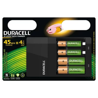DURACELL  Chargeur de piles Hi-Speed 45 min CEF14