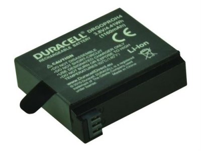DURACELL  Drgoproh4 - Jeu de 2 piles pour GoPro Hero 4 AHDBT-401, Noir