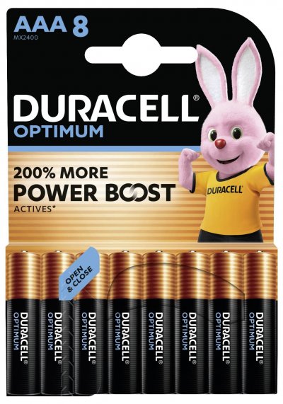 DURACELL  Pile alcaline AAA / LR3 Optimum - Lot de 8
