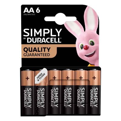 DURACELL  Pile Alcaline LR06/AA 1,5V BL6 Simply