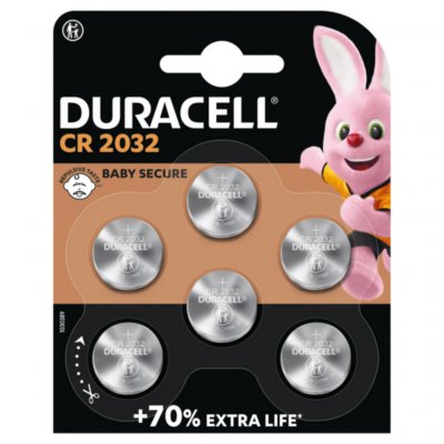 DURACELL  Pile bouton Lithium CR 2032- Lot de 6
