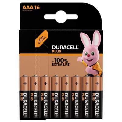 DURACELL  Plus-AAA CP16 Lot de 16 Piles AAA alcalines mangan&egrave;se 1,5 V