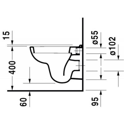 DURAVIT  - Cuvette de wc suspendue D-code compact - Couleur: blanc