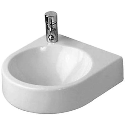 Duravit Lavabo mural Architec 36x38 cm, EC gauche, sans trop-plein, avec trop-plein, blanc