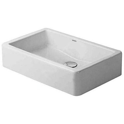 Duravit Vero Lavabo &agrave; poser ferm&eacute;, sans trop-plein, 60x38 cm, blanc