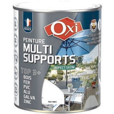 MANUTAN Durieu - oxi - Peinture top 3 bois fer pvc satin 2.5L blanc cr&egrave;me