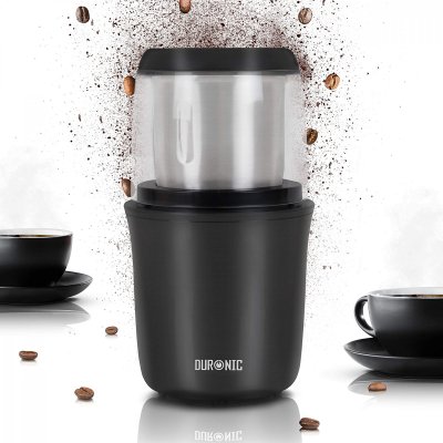 DURONIC  CG250 Moulin &agrave; caf&eacute; / &eacute;pices / herbes / fruits &agrave; coques de 250W avec lames en inox