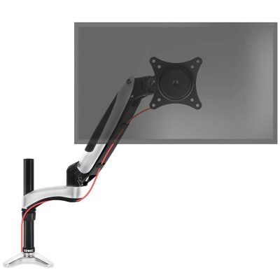 DURONIC  DM651X2 Support &eacute;cran PC pour bureau &agrave; pince - Bras &agrave; gaz ajustable &agrave; la vol&eacute;e
