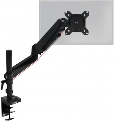 DURONIC  DMG51X2 Support d&rsquo;&eacute;cran moniteur PC pour bureau &agrave; pince &ndash; Bras &agrave; gaz ajustable &agrave; la vol&eacute;e