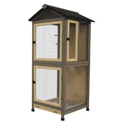 DUVOPLUS  - Voli&egrave;re Citadel Country 70x70x151 cm Bois Brun