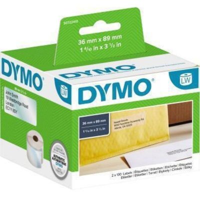 DYMO  Adress-labels Big 99013 36 X 89 Mm Transp. 260 Units Blanc