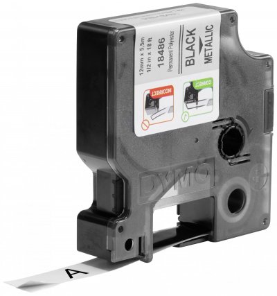 DYMO  - bande permanente - 1 cassette(s) - Rouleau (1,2 cm x 5,5 m)