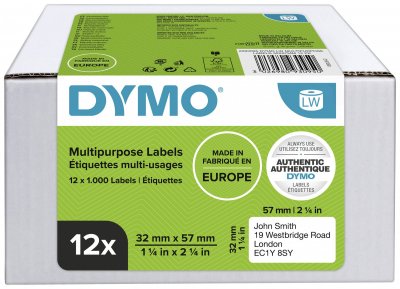 DYMO  LW MULTIPURPOSE LABELS 32X57MM 12 PK