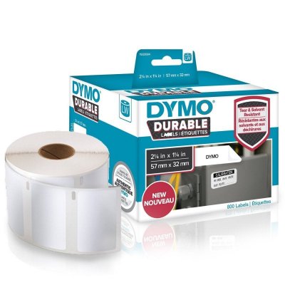 DYMO  Rouleau de 800 &eacute;tiquettes LabelWriter Durable 57x32mm Noir/Blanc 2112289
