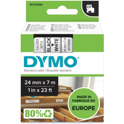 DYMO  Ruban D1 - 24 mm noir sur blanc
