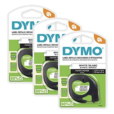 DYMO  XTL Cassette d'&eacute;tiquettes 9 mm x 9,1 m Noir sur Blanc