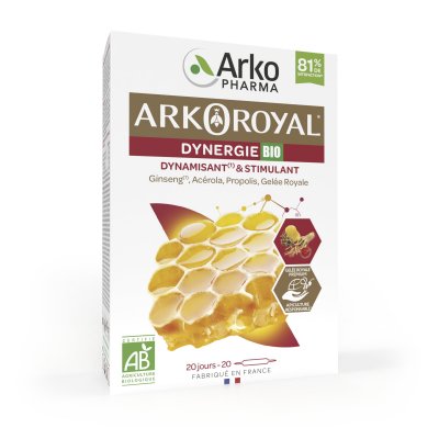 ARKOPHARMA Dynergie Bio Dynamisant & Stimulant 20 ampoules Arkoroyal 