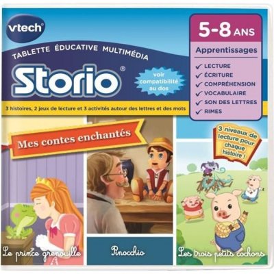 VTECH E.book anim&eacute; Storio Mes contes enchant&eacute;s (Pinocchio + 3 petits cochons + Le prince grenouille)  
