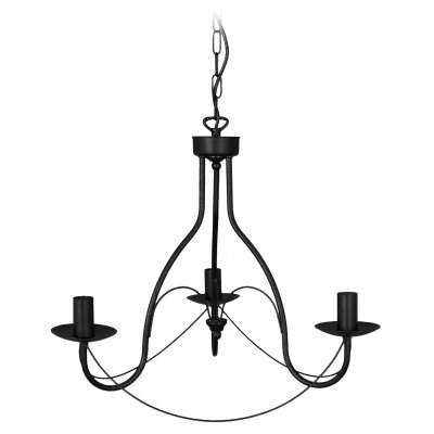 TOSEL E2158 Lustre multi bras m&eacute;tal noir L 58 P 58 H 80 cm Ampoules E14