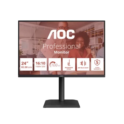 AOC E4 X24E4U &eacute;cran plat de PC 61 cm (24"") 1920 x 1200 pixels Full HD LED Noir
