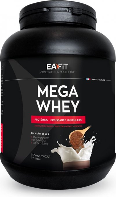 EAFIT  Mega whey chocolat pot de 750gr