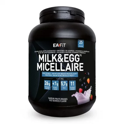 EAFIT  Milk&Egg 95 micellaire saveur fruits rouges pot de 750 gr
