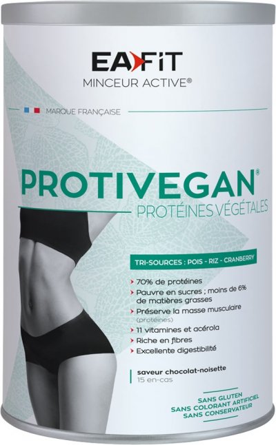 EAFIT  Protivegan prot&eacute;ines v&eacute;g&eacute;tales chocolat noisette 450g