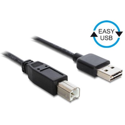 DELOCK EASY-USB - C&acirc;ble USB - USB type B (M) pour USB (M) - 3 m - noir
