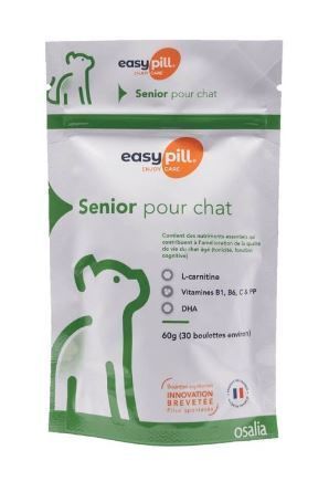 EASYPILL  Chat S&eacute;nior Tonicit&eacute; Fonction Cognitive boulette de 2g boite de 30