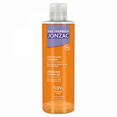 EAU THERMALE JONZAC Eau de Jonzac Nutritive Gel Douche Haute Tol&eacute;rance Surgras Bio 250 ml