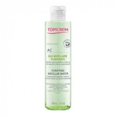 TOPICREM Eau Micellaire Purifiante 200ml Ac Peaux Mixtes A Grasses 