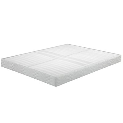 EBAC  Literie Sommier tapissier 140x190 Omega Blanc 2x18 Lattes