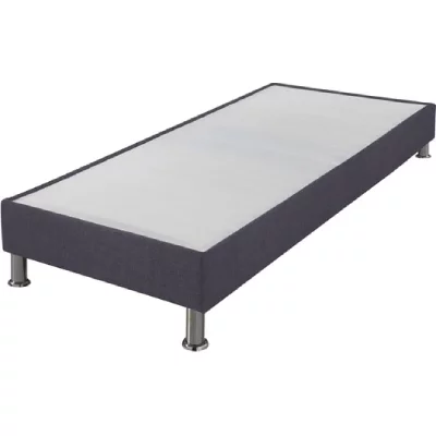 EBAC  Literie Sommier tapissier 90x190 Omega Anthracite 18 Lattes