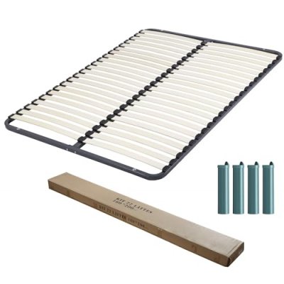 EBAC  Sommier d&eacute;mont&eacute; + pieds 160x200 Kit 44 lattes