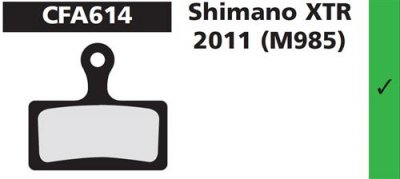 EBC  vert paire de plaquettes shimano xtr 2011 organique medium