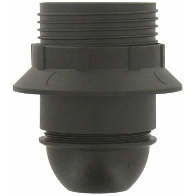 LEBENOID Ebenoid EBE347261 DOUILLE E27 NOIR BAGUE CHEMISE 1/2 FILETEE