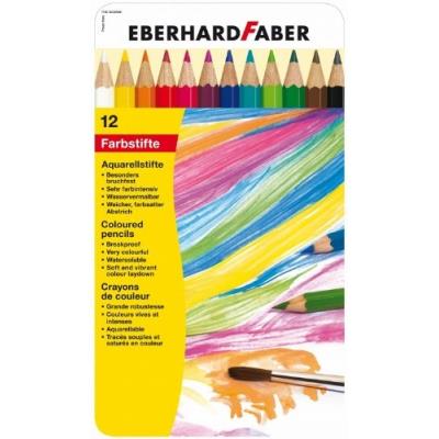 GENERIQUE Eberhard Faber - 516013 Aquarellfarbstift Avec Blechetui De 12 Pinceaux