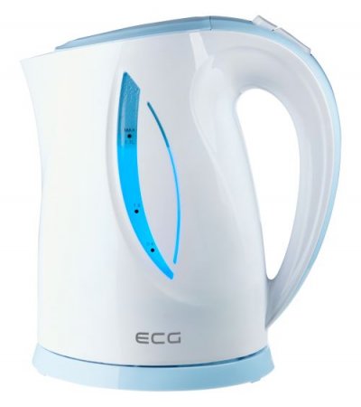 ECG  RK 1758&nbsp;Blue Bouilloire, Plastique, 1.7&nbsp;L, bleu/blanc