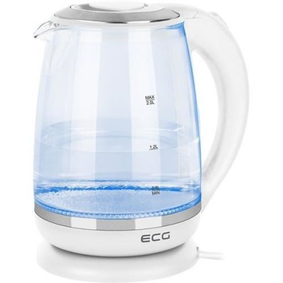 ECG  RK 2020 Bouilloire &eacute;lectrique en verre, 2.0 litres, Blanc